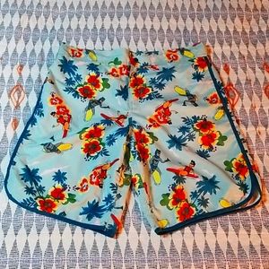 DC Batman Swim Trunks Board Shorts Vintage Theme